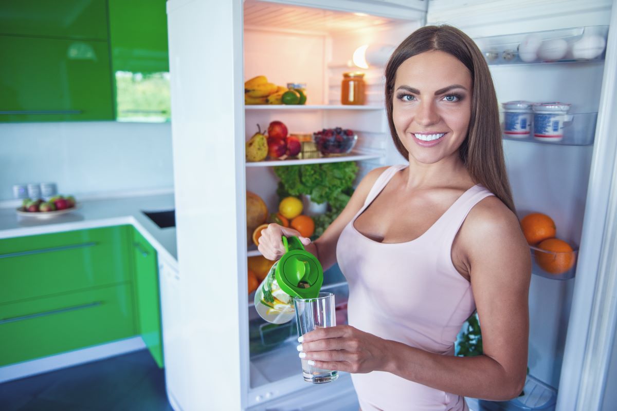 Pitcher of Water in refrigerator